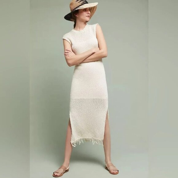 Callahan Fringe Isla Cream Column Dress size small - Picture 11 of 12